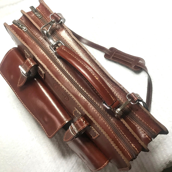 New Sharo Genuine Italian Leather Laptop Briefcase - Picture 6 of 8